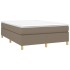 Estructura de cama box spring tela gris taupe 140x200