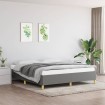 Estructura de cama box spring tela gris oscuro 180x200 cm