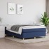 Estructura de cama box spring tela azul 140x190