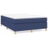 Estructura de cama box spring tela azul 140x190