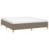 Estructura de cama box spring tela gris taupe 160x200