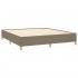 Estructura de cama box spring tela gris taupe 160x200