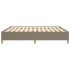 Estructura de cama box spring tela gris taupe 160x200