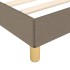 Estructura de cama box spring tela gris taupe 160x200