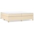 Estructura de cama box spring tela color crema 200x200