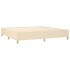 Estructura de cama box spring tela color crema 200x200