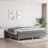 Estructura de cama box spring tela gris oscuro 200x200