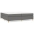 Estructura de cama box spring tela gris oscuro 200x200