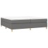 Estructura de cama box spring tela gris oscuro 200x200