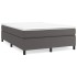 Estructura de cama box spring cuero sintético gris 140x190