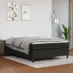 Estructura de cama box spring cuero sintético negro 140x200 cm