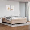 Estructura de cama box spring cuero sintético negro 180x200 cm