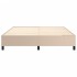 Estructura de cama box spring cuero sintético negro 180x200