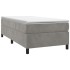 Estructura de cama box spring terciopelo gris claro 100x200