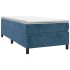 Estructura de cama box spring terciopelo azul oscuro 90x200