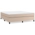 Estructura cama box spring cuero sintético capuchino 160x200