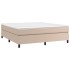 Estructura cama box spring cuero sintético capuchino 160x200