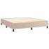 Estructura cama box spring cuero sintético capuchino 160x200