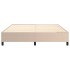 Estructura cama box spring cuero sintético capuchino 160x200