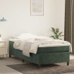 Estructura de cama box spring terciopelo verde oscuro 80x200 cm