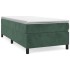 Estructura de cama box spring terciopelo verde oscuro 80x200