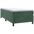 Estructura de cama box spring terciopelo verde oscuro 80x200