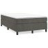 Estructura de cama box spring terciopelo gris oscuro 120x200