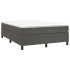 Estructura de cama box spring terciopelo gris oscuro 140x200