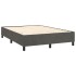 Estructura de cama box spring terciopelo gris oscuro 140x200