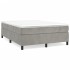 Estructura de cama box spring terciopelo gris claro 140x190