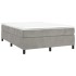 Estructura de cama box spring terciopelo gris claro 140x190