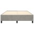 Estructura de cama box spring terciopelo gris claro 140x190