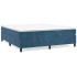 Estructura de cama box spring terciopelo azul oscuro 200x200