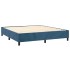 Estructura de cama box spring terciopelo azul oscuro 200x200