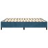 Estructura de cama box spring terciopelo azul oscuro 200x200