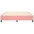 Estructura de cama box spring terciopelo rosa 180x200