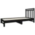 Sofá cama extraíble madera maciza de pino negro 2x(90x190)