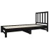 Sofá cama extraíble madera maciza de pino negro 2x(90x190)