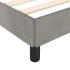 Estructura de cama con cabecero terciopelo gris claro 80x200