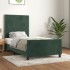 Estructura cama con cabecero terciopelo verde oscuro 90x190