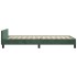 Estructura cama con cabecero terciopelo verde oscuro 90x190