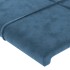 Estructura cama con cabecero terciopelo azul oscuro 90x190