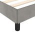 Estructura de cama con cabecero terciopelo gris claro 90x200