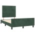 Estructura cama con cabecero terciopelo verde oscuro 120x200