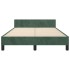 Estructura cama con cabecero terciopelo verde oscuro 120x200