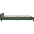 Estructura cama con cabecero terciopelo verde oscuro 120x200