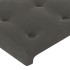 Estructura cama con cabecero terciopelo gris oscuro 200x200