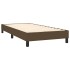 Cama box spring con colchón tela marrón oscuro 90x200