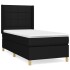 Cama box spring con colchón tela negro 90x200