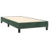 Cama box spring colchón y LED terciopelo verde oscuro 90x190